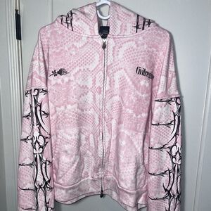 Civil Regime Pink Zip-Up Hoodie